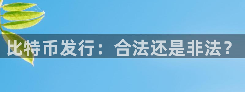 im电竞子文化：比特币发行：合法还是非法？