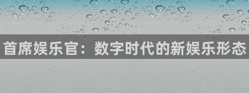 聚富网是正规平台吗：首席娱乐官：数字时代的新娱乐形态